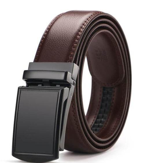 Adjustable Holeless Leather Belts - Mubimart