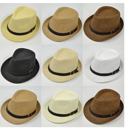 Summer hats men's summer casual trend hat female outdoor trip sunshade straw straw hats - Mubimart