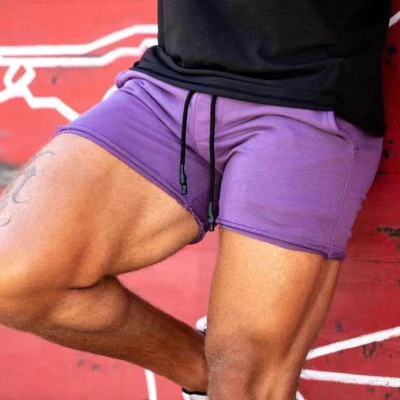 Muscle Workout Brothers Men's Terry Leisure Training Shorts - Mubimart