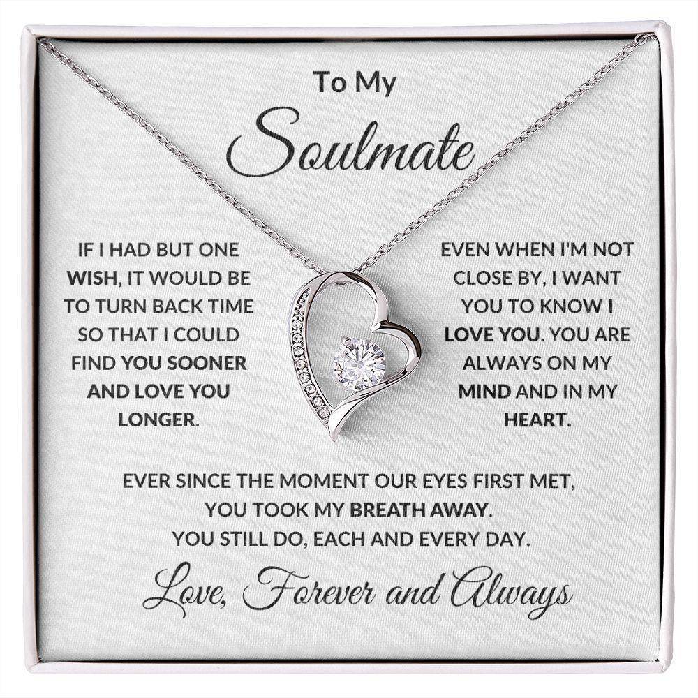 Gift For Women Wife Her Girlfriend Necklace Stainless Steel To My Soulmate The Day I Met You Forever Love Necklace - Mubimart