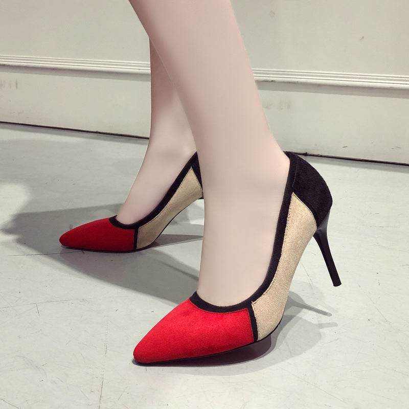 Colorblock high heels - Mubimart