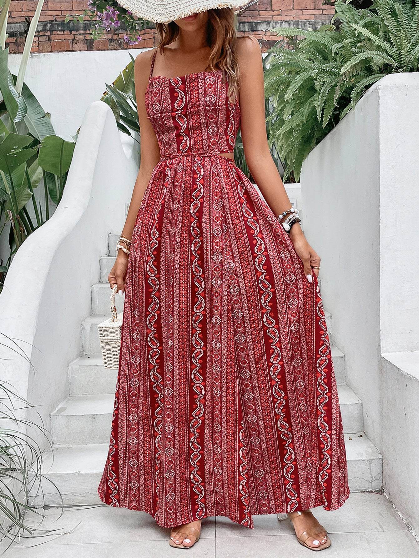 Slimming Bohemian Summer Slip Dress - Mubimart