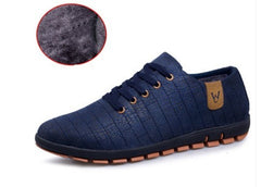 Mens Casual Fashion Low Lace-up Canvas Shoes Flats