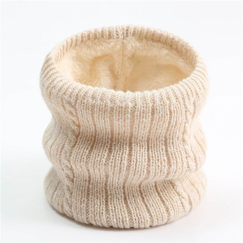 Twist Wide Striped Fleece-lined Knitting Scarf For Men - Mubimart