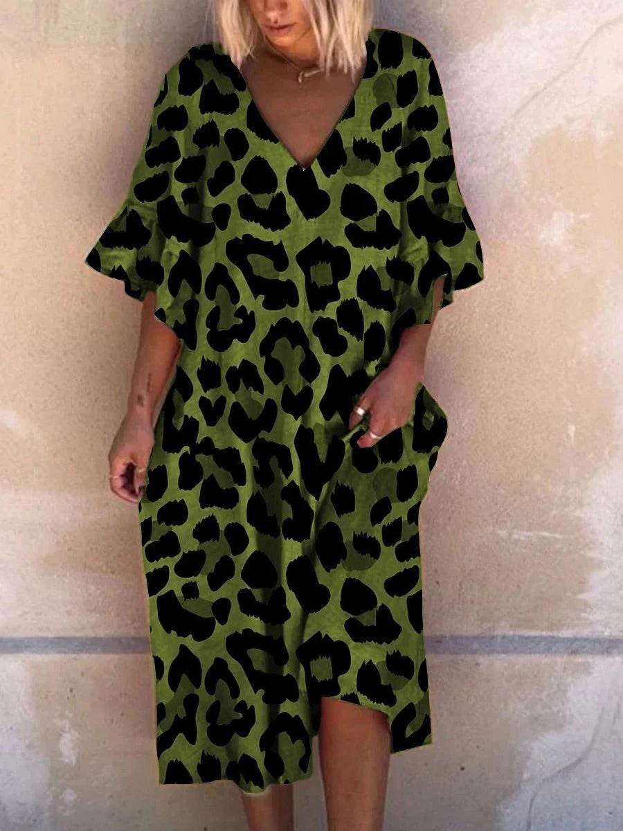 Loose casual plus size dress - Mubimart