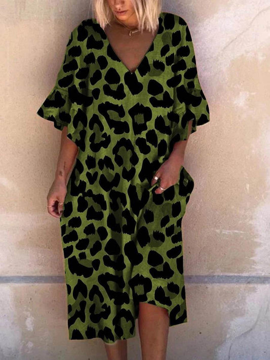 Loose casual plus size dress - Mubimart