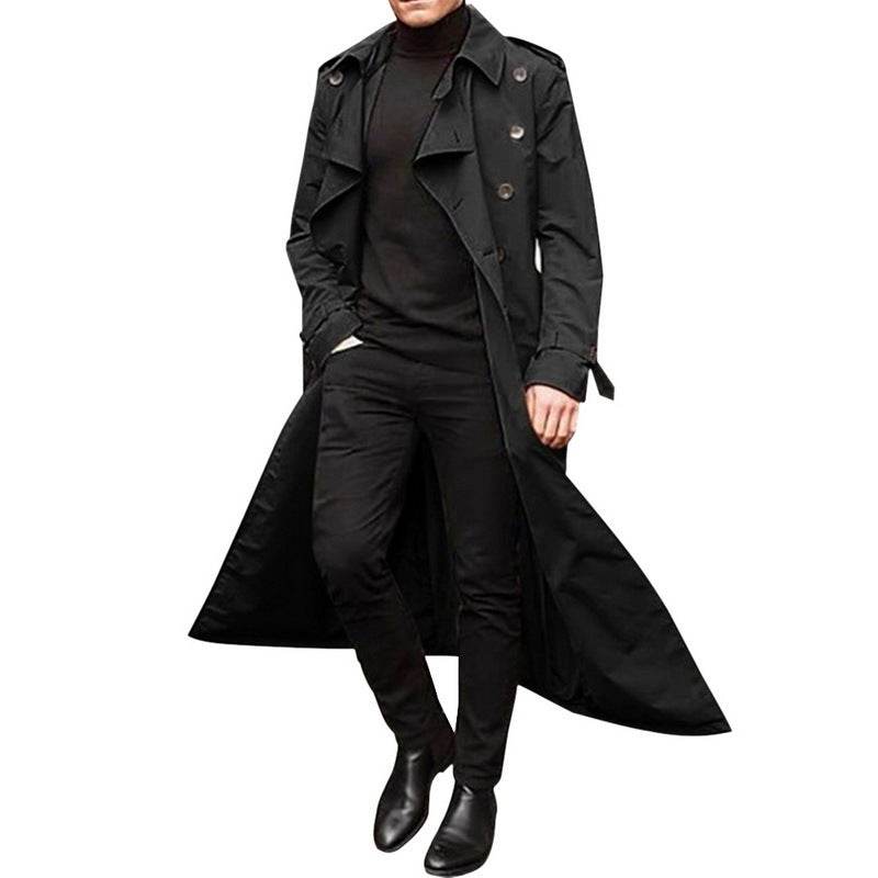 Men's Long Trench Coat Men's Trench Coat - Mubimart