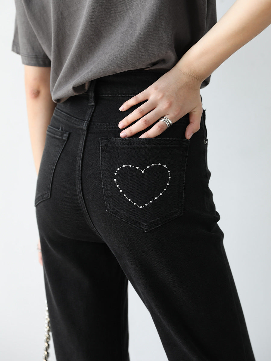 Liefdevolle High-waisted Slim Bootcut Jeans voor dames