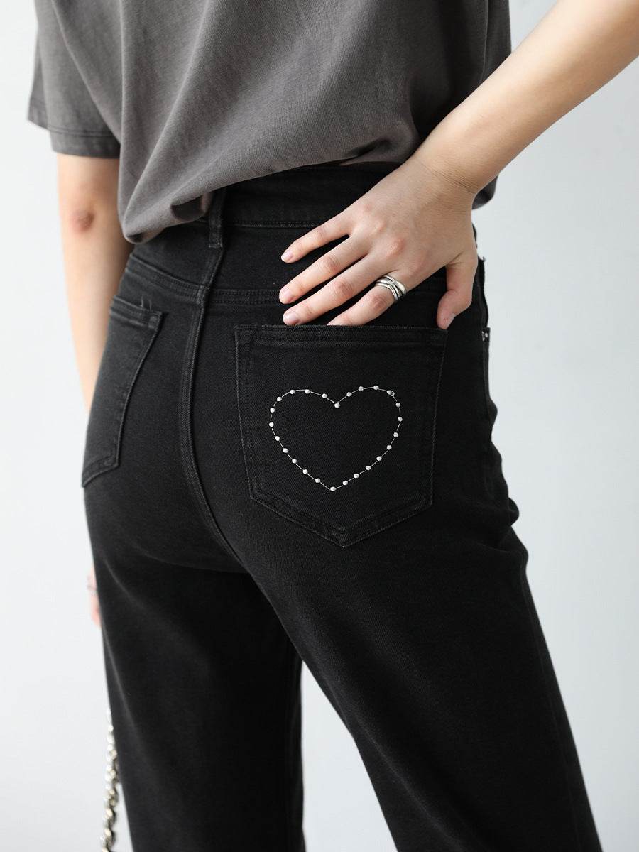 Loving High-waisted Slim Women's Bootcut Jeans - Mubimart