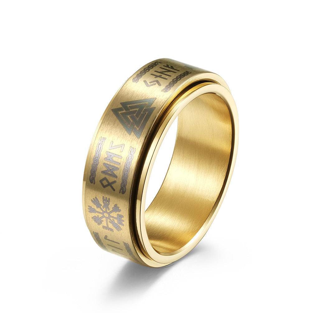 Rotatable Titanium Steel Ring For Men - Mubimart