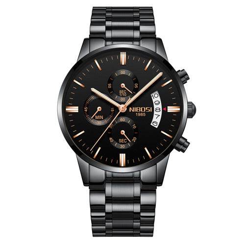 Men Watch Chronograph Sport Mens Watches Top Brand Luxury Waterproof Full Steel Quartz Gold Clock Men Relogio Masculino - Mubimart