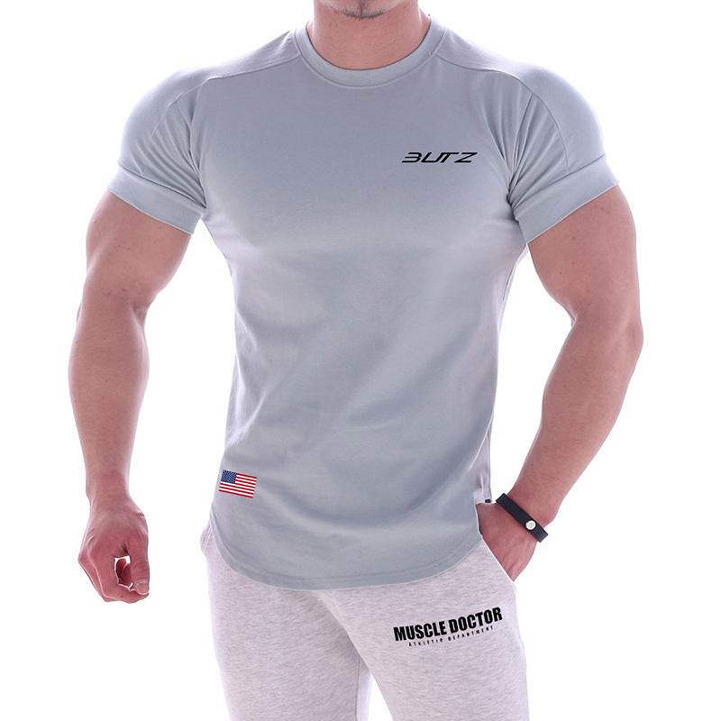 Quick-drying Workout Short Sleeve Men's T-shirt - Mubimart