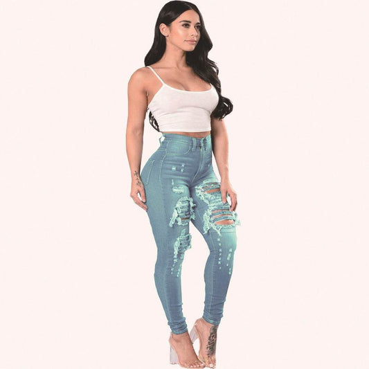 Ripped Jeans For Women Skinny Pants - Mubimart