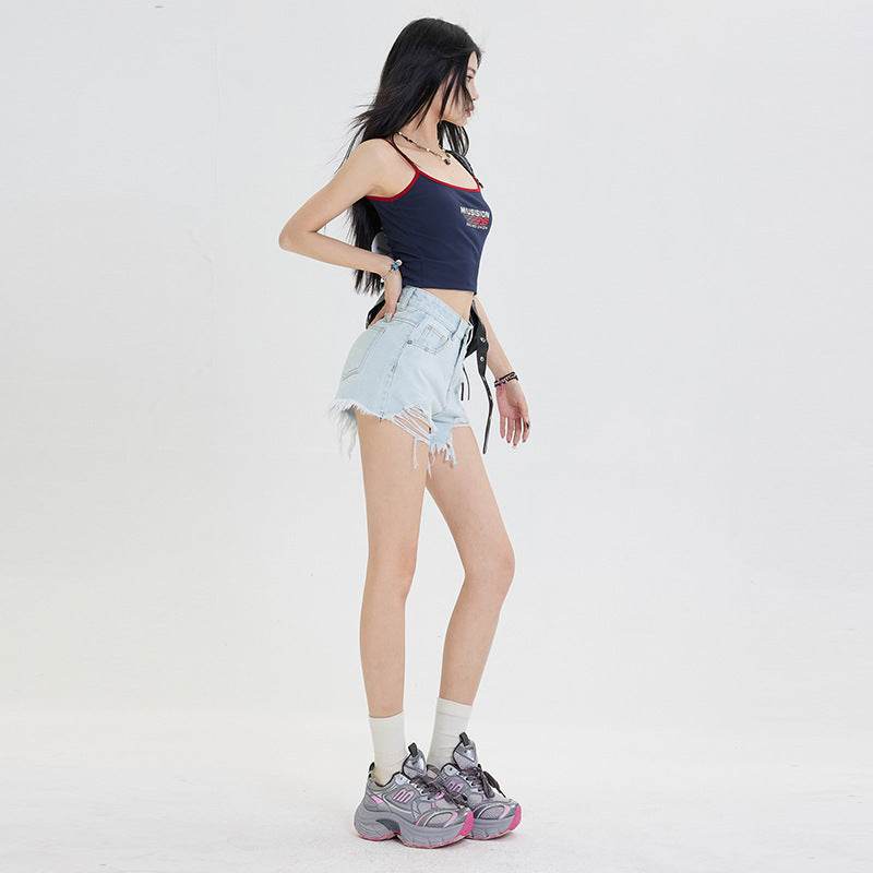 Fashion Ripped Cool Denim Shorts For Women - Mubimart
