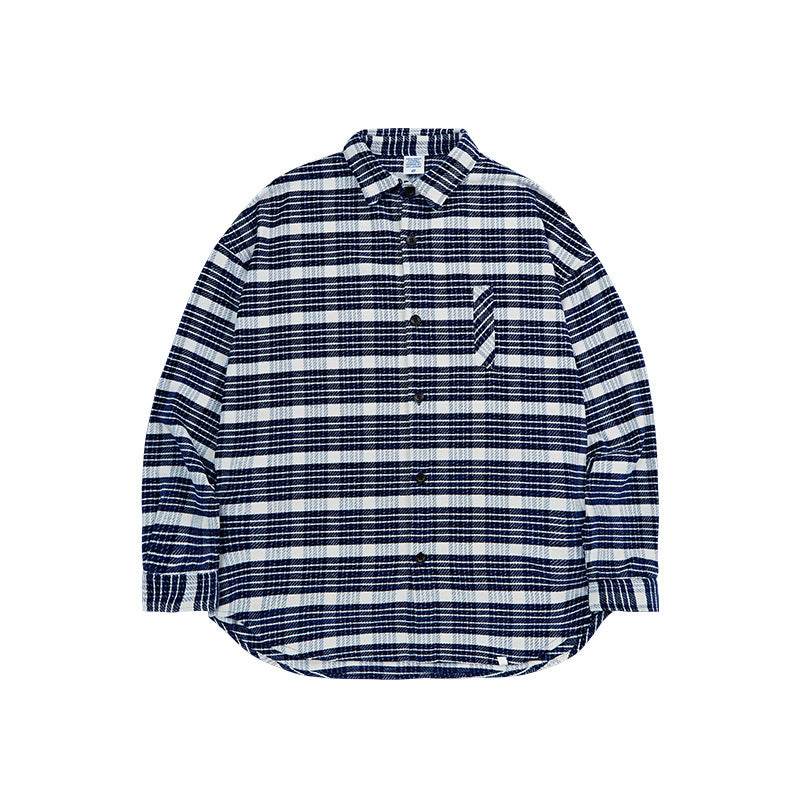 Mens Suede Check Shirt Jacket Pen Case - Mubimart