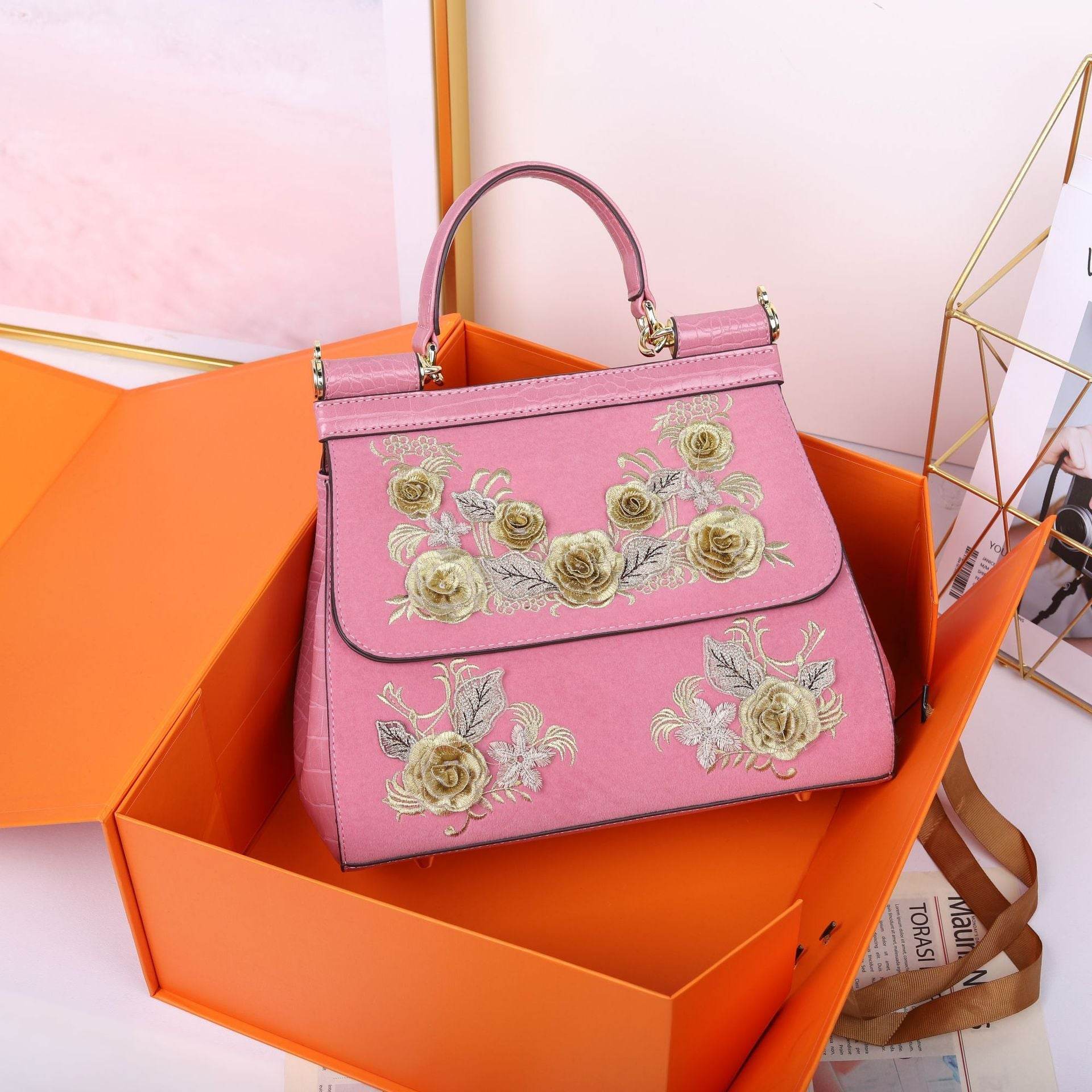 Unique Design Hand For Women Designer Flower Ladies Bag - Mubimart