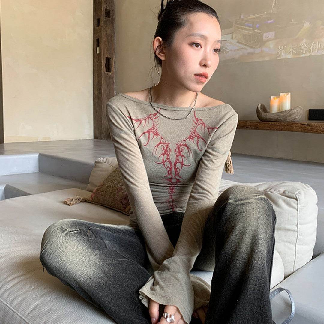 Reverse Semi-transparent T-shirt For Women - Mubimart