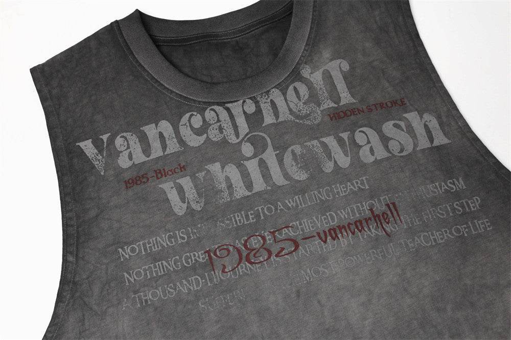 Waste Soil Casual Undershirt Vest For Men - Mubimart