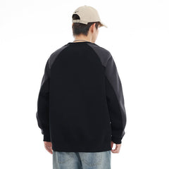 Fashion Retro Contrast Color Sweatshirt Men