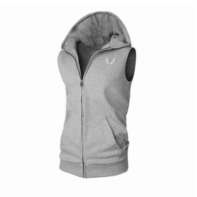 Wing embroidery fitness sweater vest - Mubimart