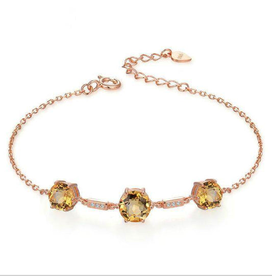 925 Bracelet Rose S925 Charm Bracelet Women Fashion Fine Jewelry - Mubimart