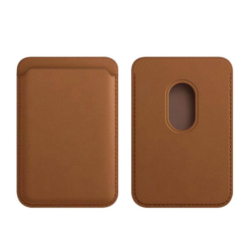 Magnetic Leather Card Holder Holder - Mubimart