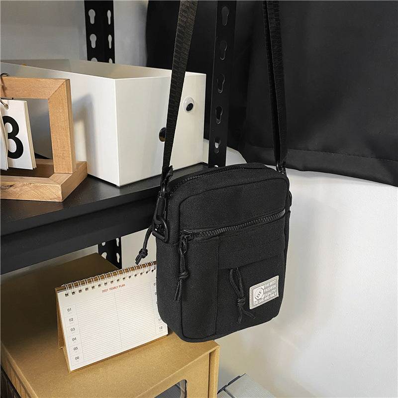Street Trend Hip Hop Canvas Small Satchel - Mubimart