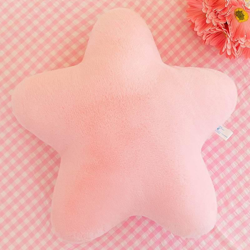 Star Pillow, Decorative Throw Pillows For Bed Couch, 15in Star Shaped Pillow Plush Floor Cushions Room Decor Pillow With Soft Faux Rabbit Fur For Sofa Bedroom Living Room - Mubimart