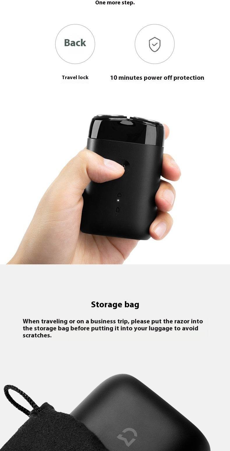 Electric Shaver S100 Rotating Double Cutter Head Men - Mubimart