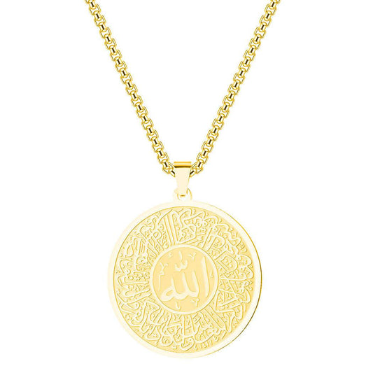 Men Calligraphy Necklace Accessories Jewellery - Mubimart