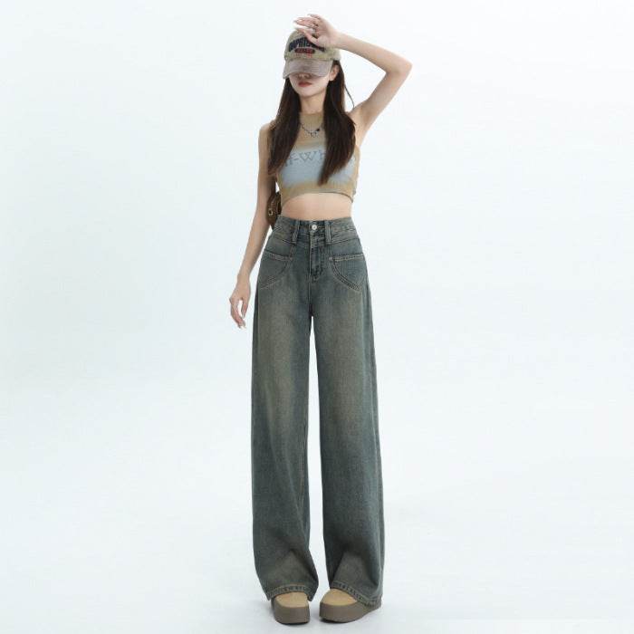 Fashion Narrow Straight Jeans For Women - Mubimart
