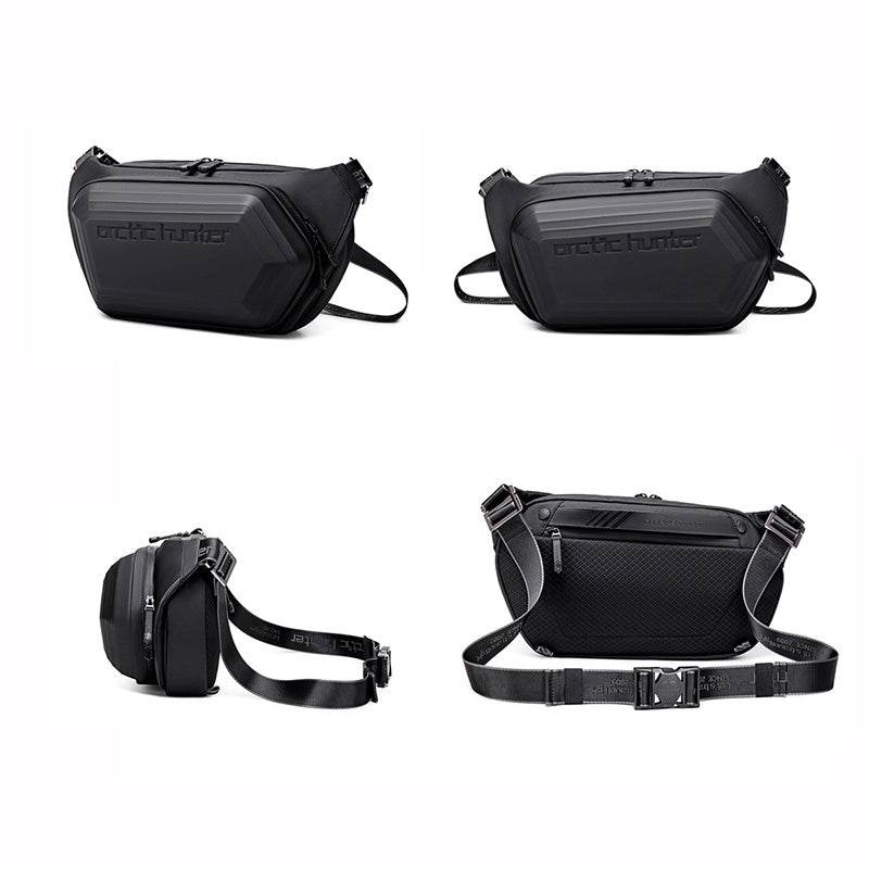 Men's Messenger Shoulder Waist Bag Trend Fashion Design Sling Bag Large Capacity Waterproof Chest Bags Wear-resistant - Mubimart