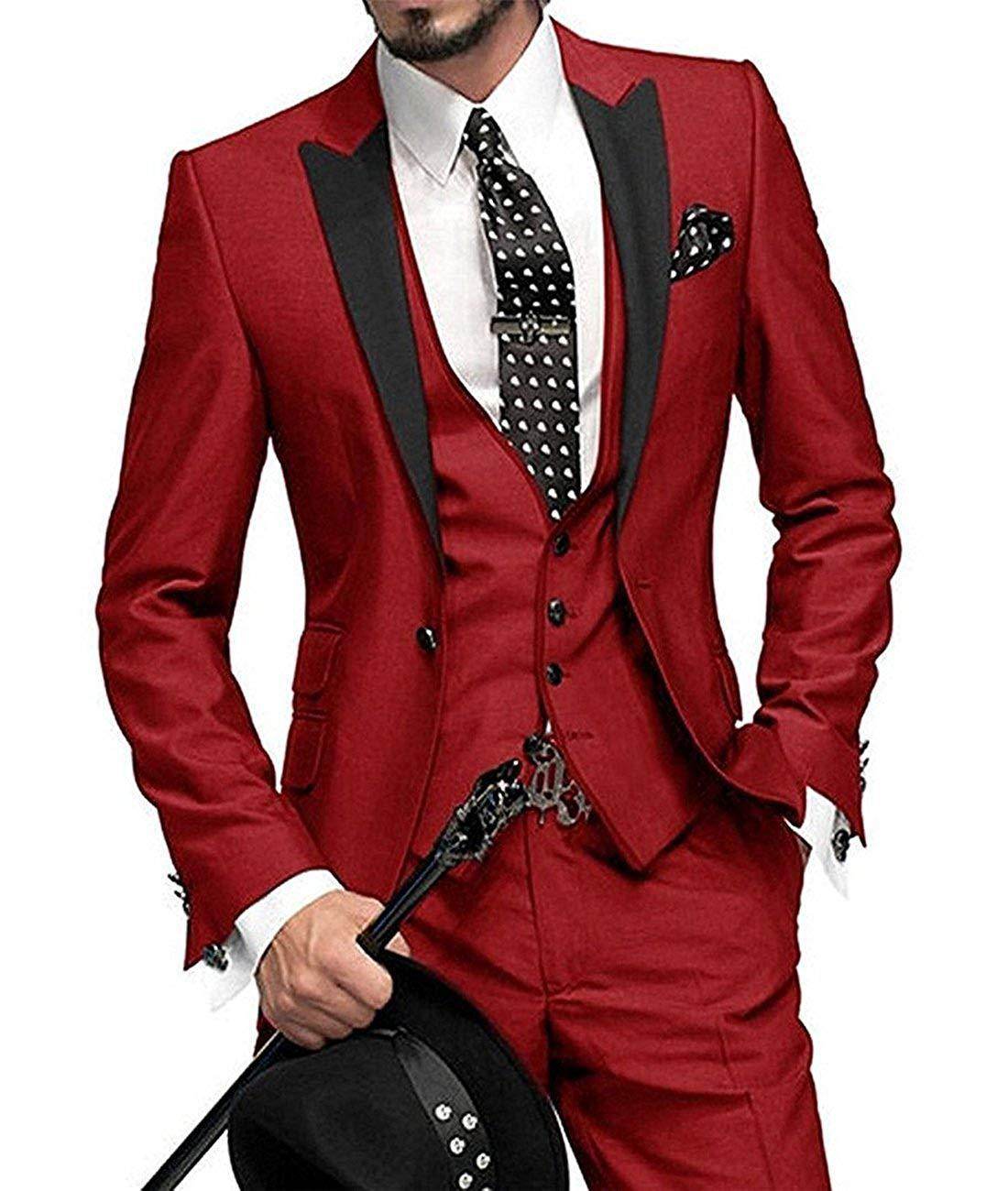 Men's Three-piece Suit Bridegroom Best Man Wedding Suit Men - Mubimart