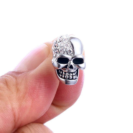 Retro Glossy Taro Full Diamond Earrings Personality Earrings Men and Women Halloween Jewelry - Mubimart