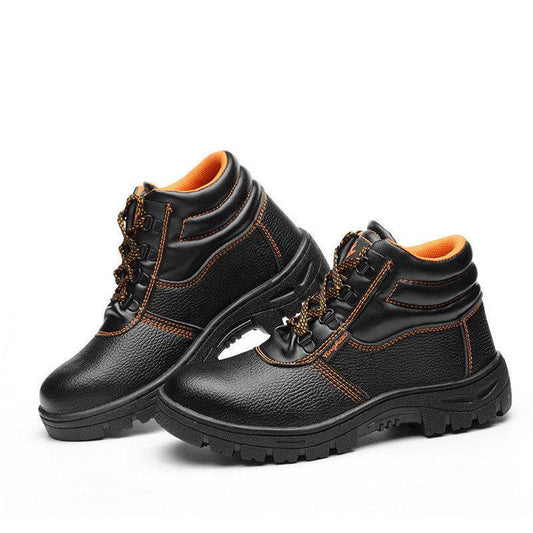 Work shoes steel toe high-top work shoes - Mubimart