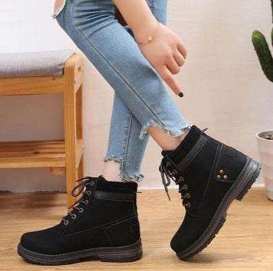 Martin boots women plus velvet - Mubimart