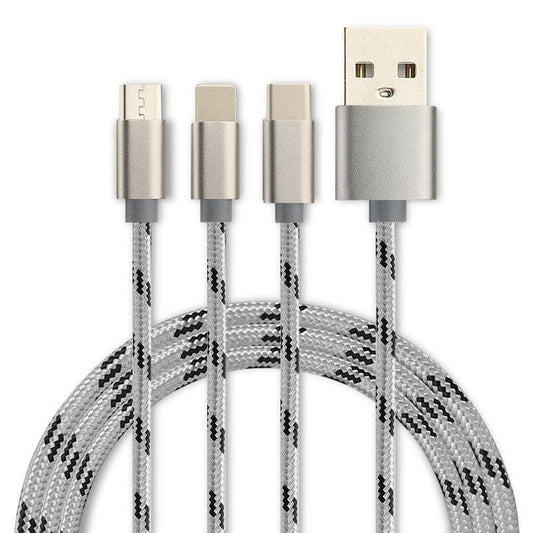 Three-in-one Mobile Phone Charging Cable - Mubimart