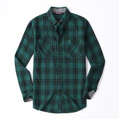 Men's Plaid Flannel Brushed Thermal Shirt