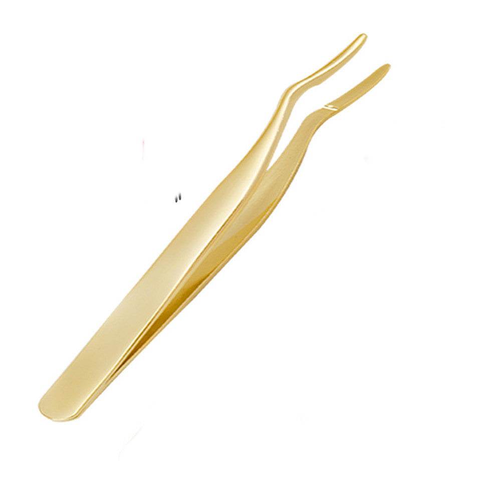 Stainless Steel Eyelash Curler Aid Tweezers - Mubimart