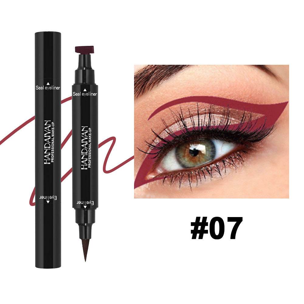 Triangle Seal Color Double Head Liquid Eyeliner - Mubimart
