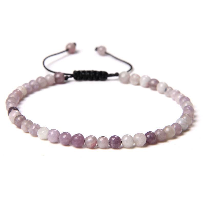 Adjustable Natural Raw Gemstone Beading Bracelet - Mubimart