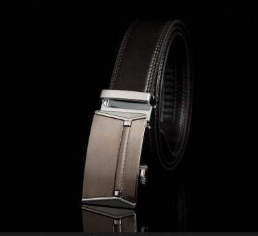 Men's leather factory direct belt buckle leather belt men's automatic belt belt wholesale business - Mubimart