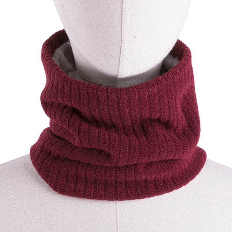 Hooded Knitted Scarf For Men And Women To Keep Warm And All-match Woolen Scarf - Mubimart