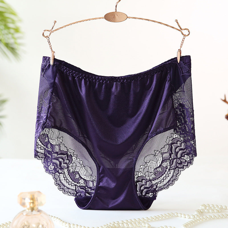 Large size high waist mesh panties - Mubimart -  