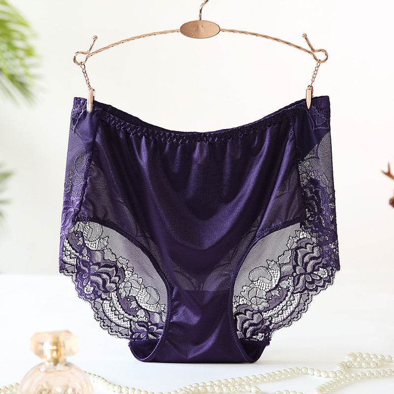 Large size high waist mesh panties - Mubimart