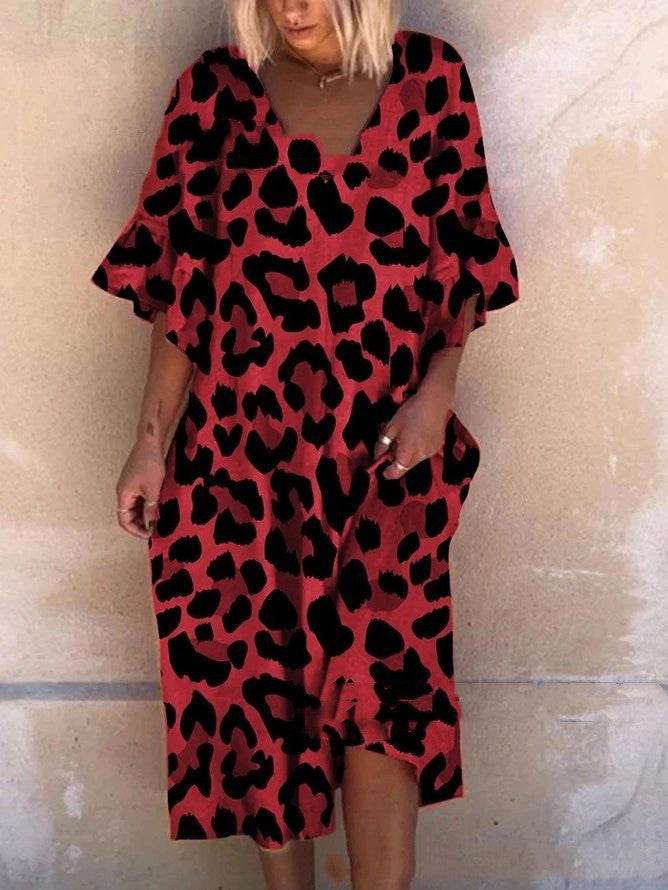 Loose casual plus size dress - Mubimart