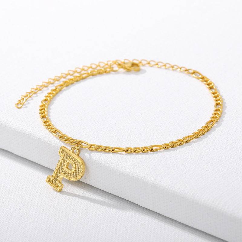 26 English alphabet anklets - Mubimart