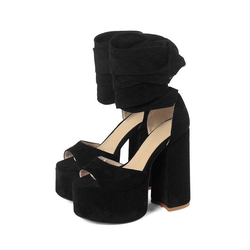 Women's Summer High-heel Platform Strappy Sandals - Mubimart