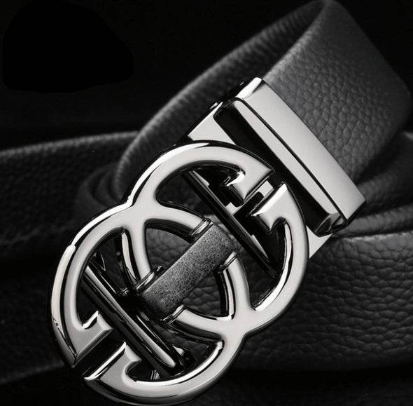 Men's leather belt top layer belt - Mubimart