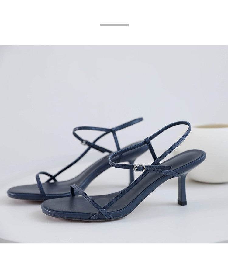 New round peep-toe sandals for women - Mubimart